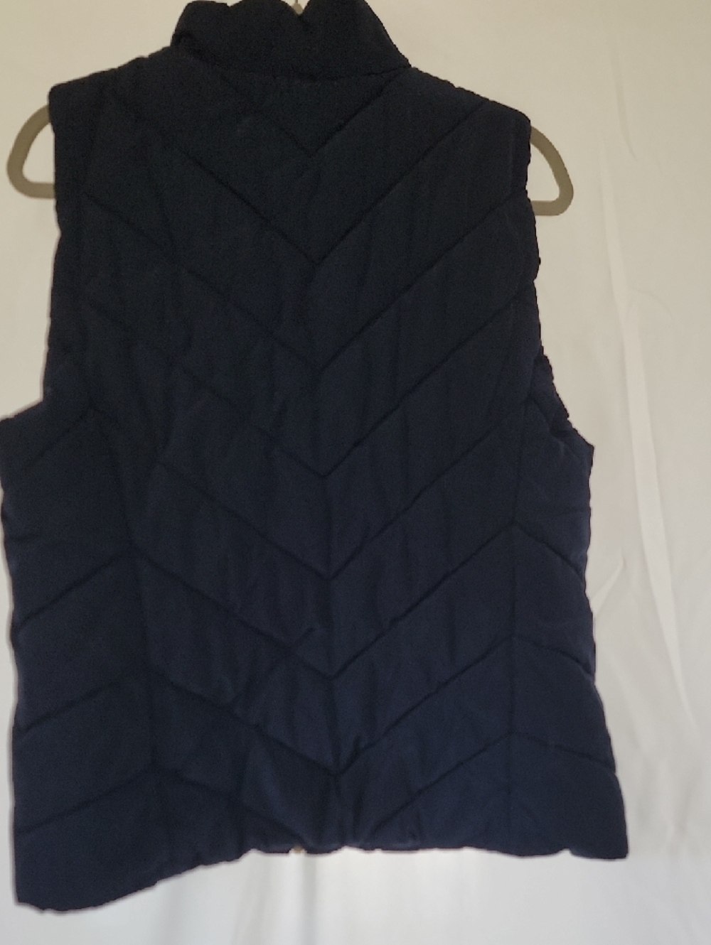 Michael Kors Navy Quilted Puffer Vest with Gold Zipper - Picture 6 of 6